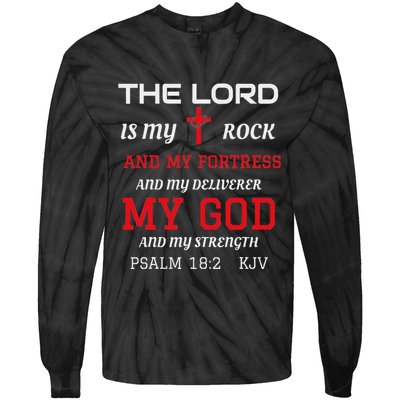 Christian T S Bible Scripture Verse Psalm 182 Tie-Dye Long Sleeve Shirt