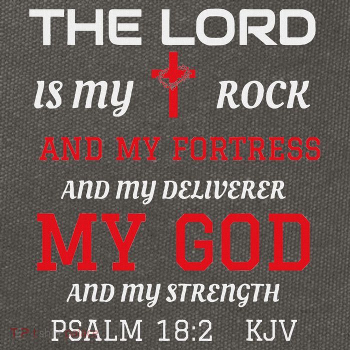 Christian T S Bible Scripture Verse Psalm 182 Cotton Canvas Backpack
