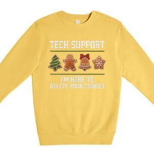 Christmas Tech Support Here To Delete Cookies Xmas Premium Crewneck Sweatshirt