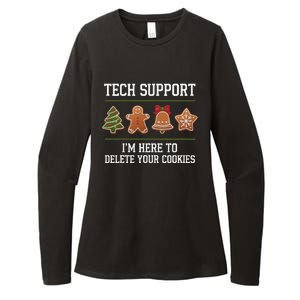 Christmas Tech Support Here To Delete Cookies Xmas Womens CVC Long Sleeve Shirt