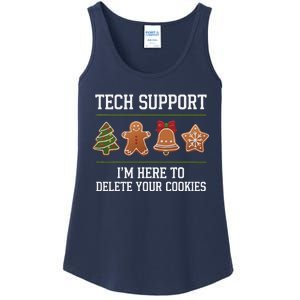 Christmas Tech Support Here To Delete Cookies Xmas Ladies Essential Tank