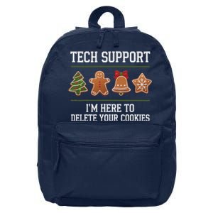 Christmas Tech Support Here To Delete Cookies Xmas 16 in Basic Backpack