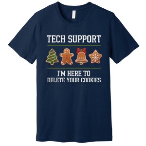 Christmas Tech Support Here To Delete Cookies Xmas Premium T-Shirt