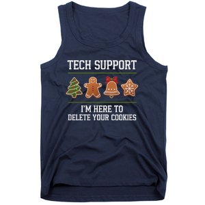 Christmas Tech Support Here To Delete Cookies Xmas Tank Top