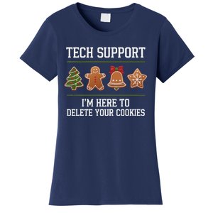 Christmas Tech Support Here To Delete Cookies Xmas Women's T-Shirt