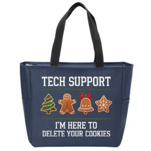 Christmas Tech Support Here To Delete Cookies Xmas Zip Tote Bag