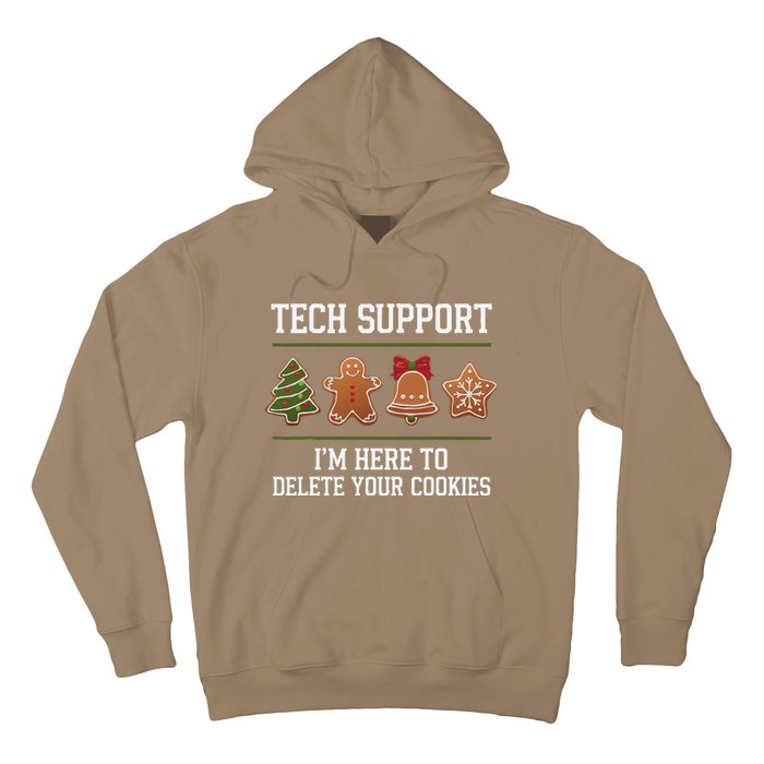 Christmas Tech Support Here To Delete Cookies Xmas Hoodie