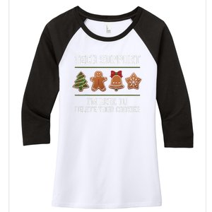 Christmas Tech Support Here To Delete Cookies Xmas Women's Tri-Blend 3/4-Sleeve Raglan Shirt