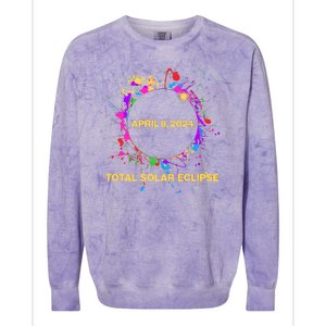 Cool Total Solar Eclipse April 8 2014 Paint Splatter Colorblast Crewneck Sweatshirt