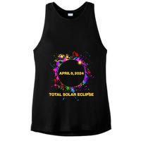 Cool Total Solar Eclipse April 8 2014 Paint Splatter Ladies PosiCharge Tri-Blend Wicking Tank