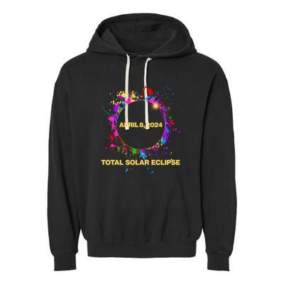 Cool Total Solar Eclipse April 8 2014 Paint Splatter Garment-Dyed Fleece Hoodie