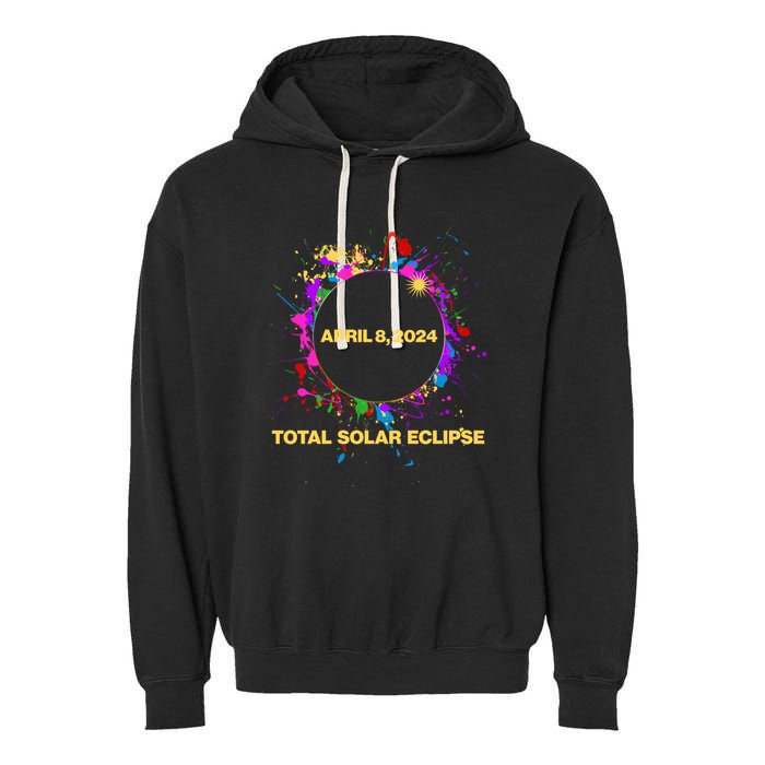 Cool Total Solar Eclipse April 8 2014 Paint Splatter Garment-Dyed Fleece Hoodie