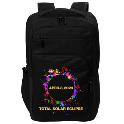 Cool Total Solar Eclipse April 8 2014 Paint Splatter Impact Tech Backpack