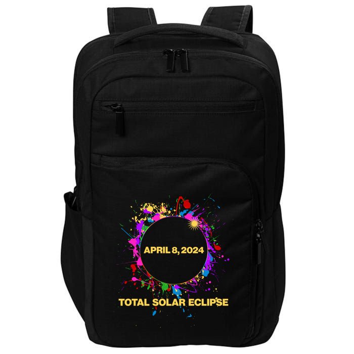 Cool Total Solar Eclipse April 8 2014 Paint Splatter Impact Tech Backpack