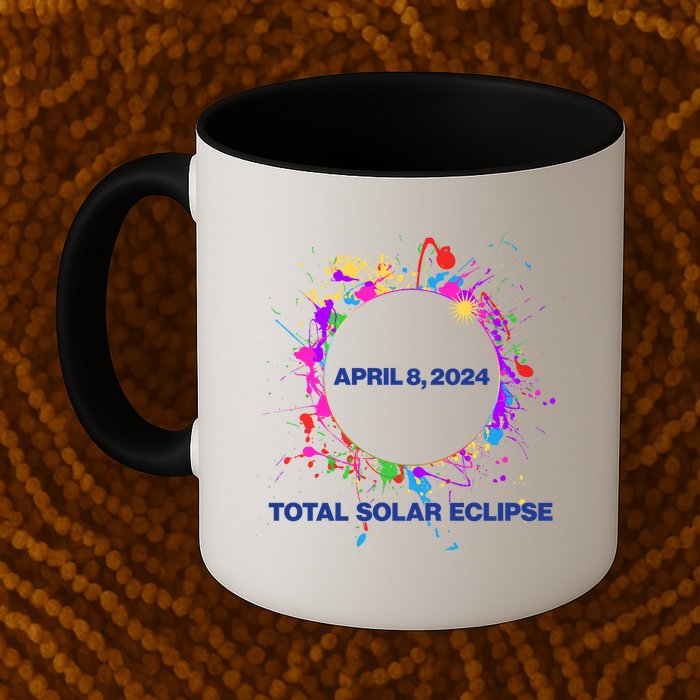 Cool Total Solar Eclipse April 8 2014 Paint Splatter Mug