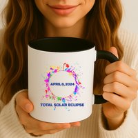 Cool Total Solar Eclipse April 8 2014 Paint Splatter Mug