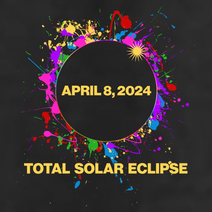 Cool Total Solar Eclipse April 8 2014 Paint Splatter 11oz C Handle Ceramic Mug