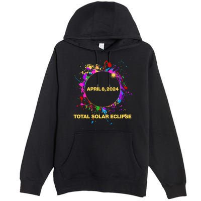 Cool Total Solar Eclipse April 8 2014 Paint Splatter Premium Pullover Hoodie