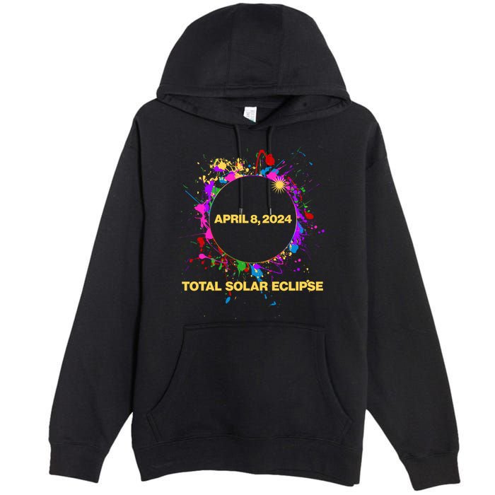 Cool Total Solar Eclipse April 8 2014 Paint Splatter Premium Pullover Hoodie