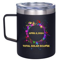 Cool Total Solar Eclipse April 8 2014 Paint Splatter 12oz Stainless Steel Coffee Mug
