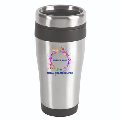 Cool Total Solar Eclipse April 8 2014 Paint Splatter 16oz Travel Tumbler