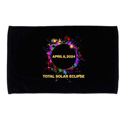 Cool Total Solar Eclipse April 8 2014 Paint Splatter Microfiber Hand Towel