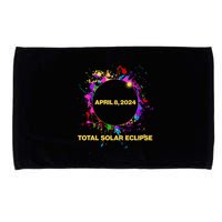 Cool Total Solar Eclipse April 8 2014 Paint Splatter Microfiber Hand Towel