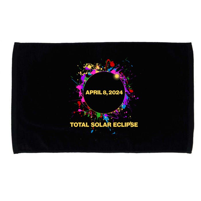 Cool Total Solar Eclipse April 8 2014 Paint Splatter Microfiber Hand Towel