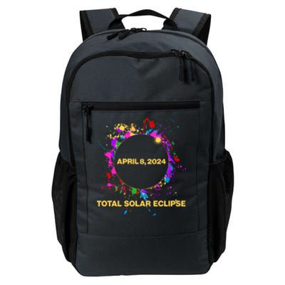 Cool Total Solar Eclipse April 8 2014 Paint Splatter Daily Commute Backpack