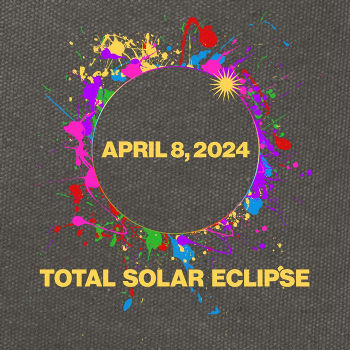 Cool Total Solar Eclipse April 8 2014 Paint Splatter Cotton Canvas Backpack