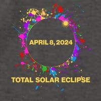 Cool Total Solar Eclipse April 8 2014 Paint Splatter Vector Backpack