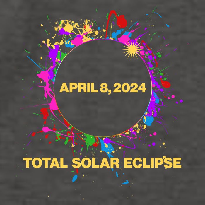 Cool Total Solar Eclipse April 8 2014 Paint Splatter Vector Backpack