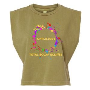 Cool Total Solar Eclipse April 8 2014 Paint Splatter Garment-Dyed Women's Muscle Tee