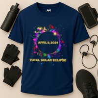 Cool Total Solar Eclipse April 8 2014 Paint Splatter Performance Shirt