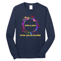 Cool Total Solar Eclipse April 8 2014 Paint Splatter Long Sleeve Shirt