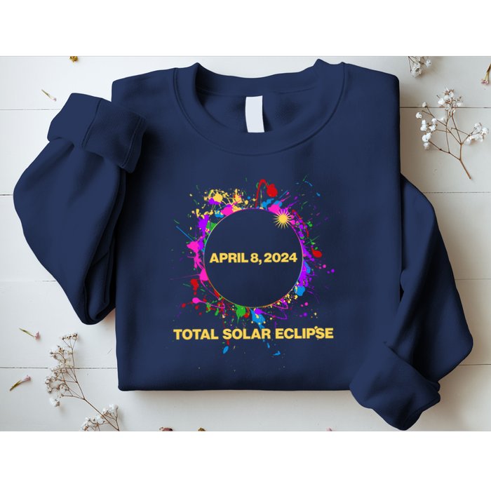 Cool Total Solar Eclipse April 8 2014 Paint Splatter Sweatshirt