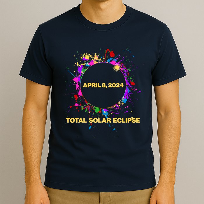 Cool Total Solar Eclipse April 8 2014 Paint Splatter T-Shirt