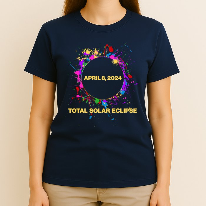 Cool Total Solar Eclipse April 8 2014 Paint Splatter T-Shirt