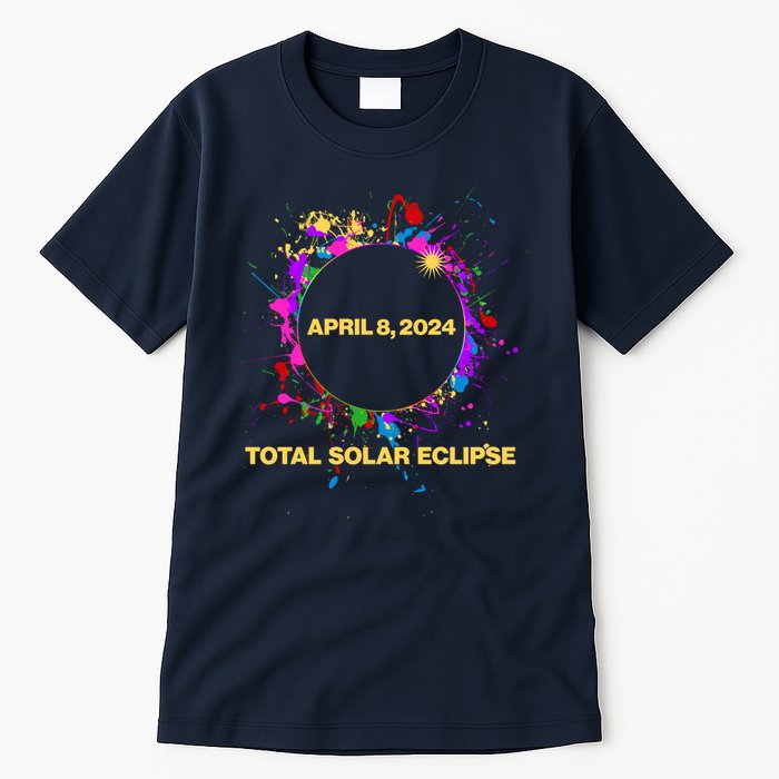 Cool Total Solar Eclipse April 8 2014 Paint Splatter Tall T-Shirt