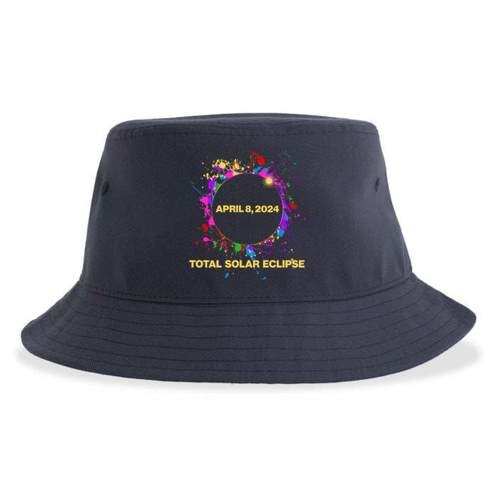 Cool Total Solar Eclipse April 8 2014 Paint Splatter Sustainable Bucket Hat