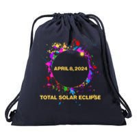 Cool Total Solar Eclipse April 8 2014 Paint Splatter Drawstring Bag