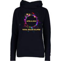 Cool Total Solar Eclipse April 8 2014 Paint Splatter Womens Funnel Neck Pullover Hood