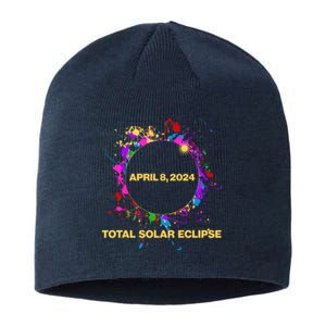 Cool Total Solar Eclipse April 8 2014 Paint Splatter Sustainable Beanie