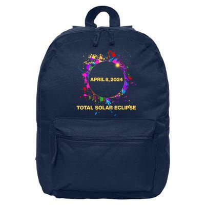 Cool Total Solar Eclipse April 8 2014 Paint Splatter 16 in Basic Backpack