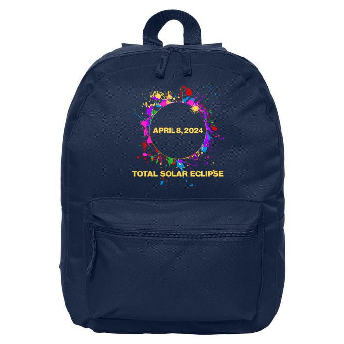 Cool Total Solar Eclipse April 8 2014 Paint Splatter 16 in Basic Backpack