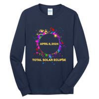 Cool Total Solar Eclipse April 8 2014 Paint Splatter Tall Long Sleeve T-Shirt