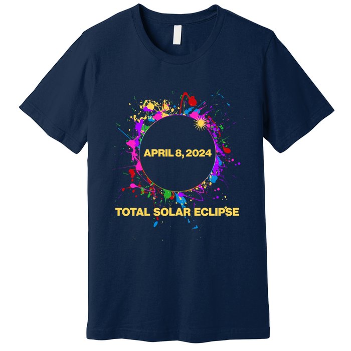 Cool Total Solar Eclipse April 8 2014 Paint Splatter Premium T-Shirt