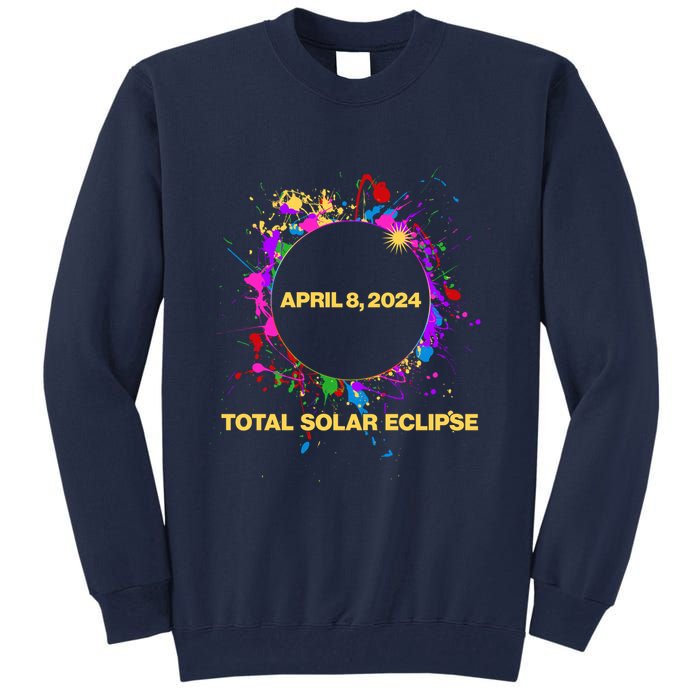 Cool Total Solar Eclipse April 8 2014 Paint Splatter Tall Sweatshirt