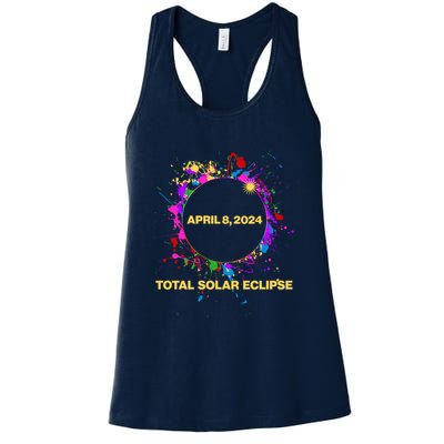 Cool Total Solar Eclipse April 8 2014 Paint Splatter Womens Tank Top