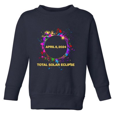Cool Total Solar Eclipse April 8 2014 Paint Splatter Toddler Sweatshirt